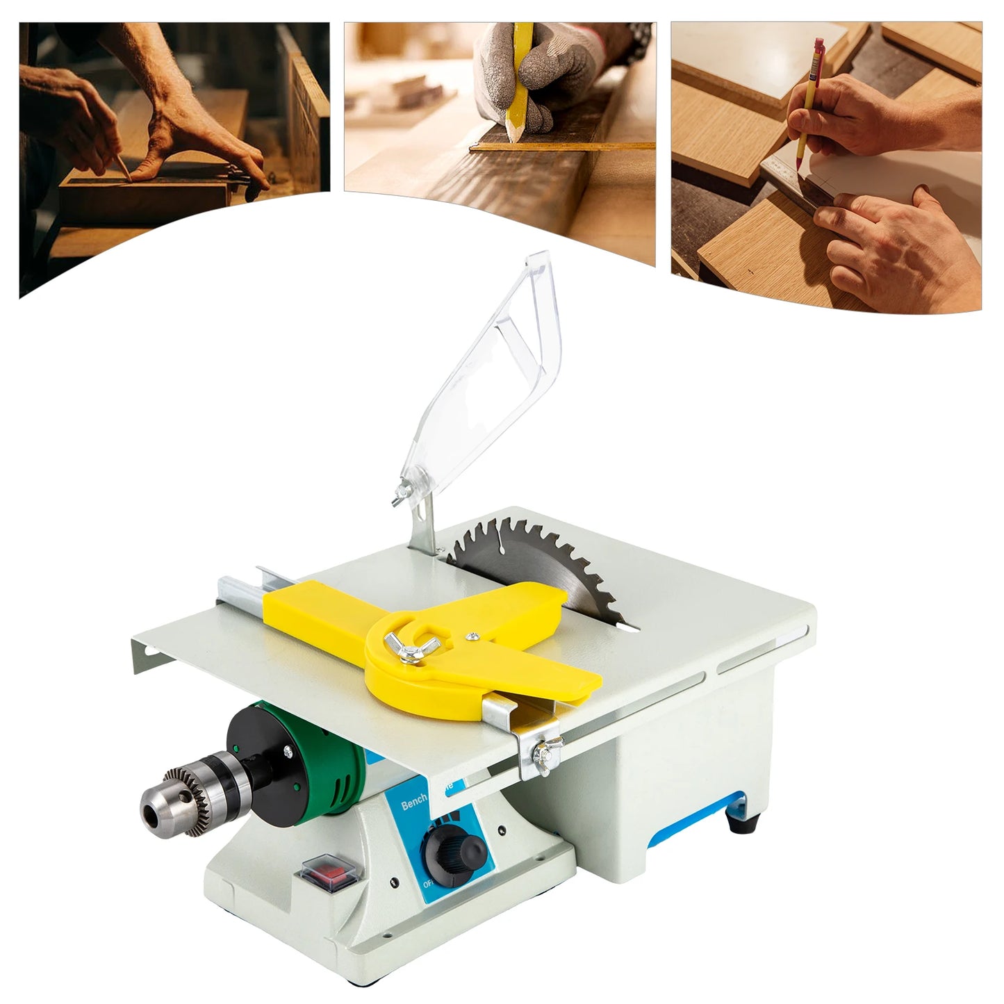 Table Saw 5-in-1 Bench Grinder – 750W Copper Motor, 6" Saw Blades, Adjustable Speed