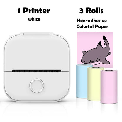 Phomemo T02 Mini Thermal Printer Wireless Mini Pocket Printer, Adhesive Sticker Printer for DIY, Journal, Student Birthday Gift