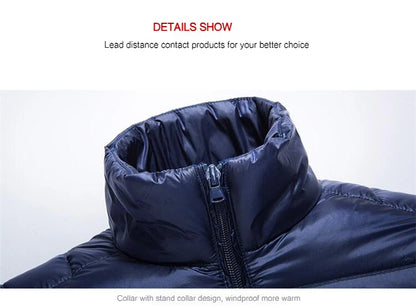 UETEEY Autumn Winter New Ultra Light White Duck Down Jacket Men Waterproof 2025