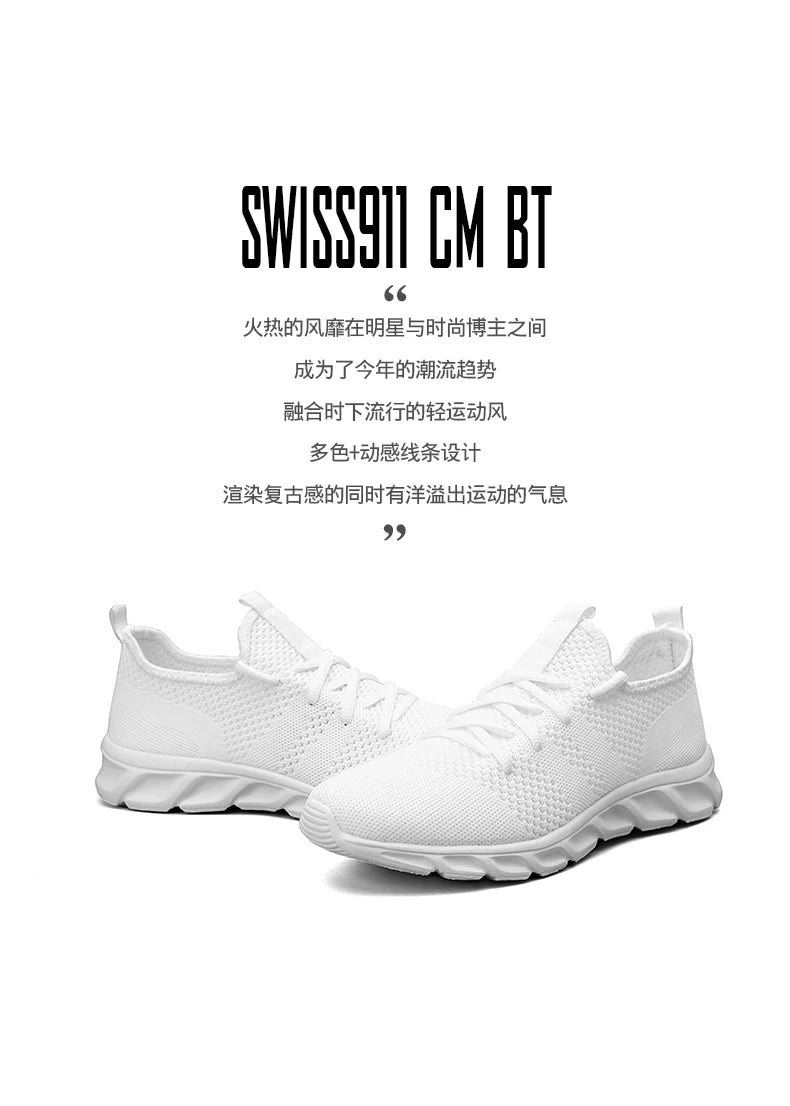 Men's casual sports shoes breathable summer light Soft sole comfort outdoor running shoes