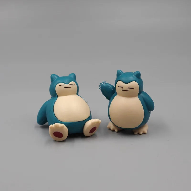 5 Pcs/Lot Snorlax Mini Figure 1.8-3cm Micro Landscape Cake Decoration Kawaii Ornaments