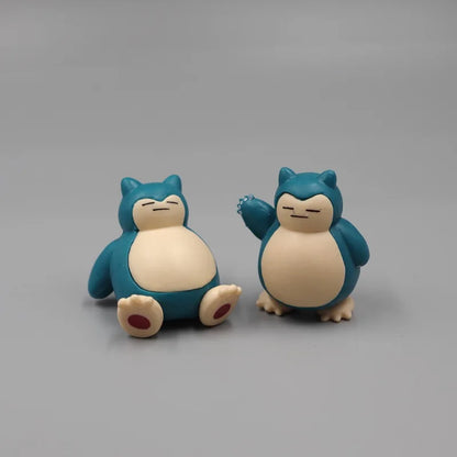 5 Pcs/Lot Snorlax Mini Figure 1.8-3cm Micro Landscape Cake Decoration Kawaii Ornaments