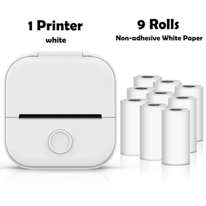 Phomemo T02 Mini Thermal Printer Wireless Mini Pocket Printer, Adhesive Sticker Printer for DIY, Journal, Student Birthday Gift