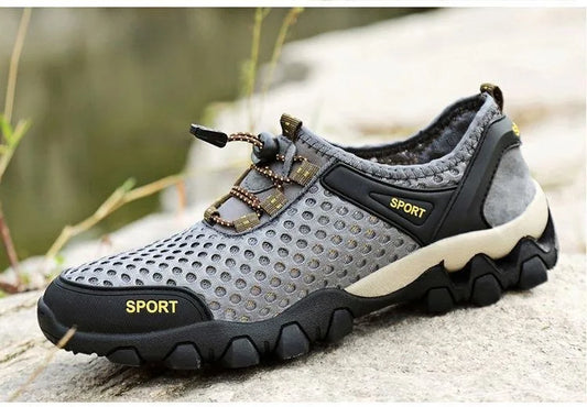 Summer Men's Mesh Sports Shoes Fashion Mountaineering Breathable Lightweight Anti Slip Shoes