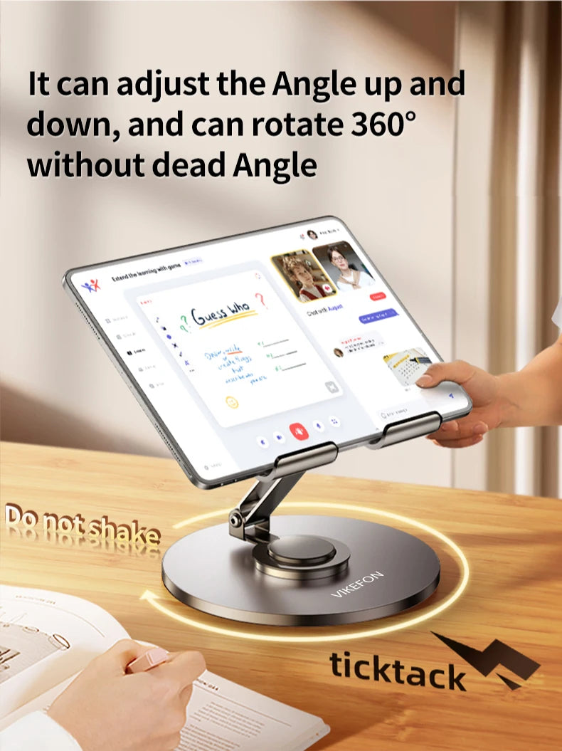 360 Tablet Desk Mobile Phone Holder Stand Foldable Lazy Bracket Adjustable Alloy Aluminum Desktop Mount For iPhone iPad Samsung