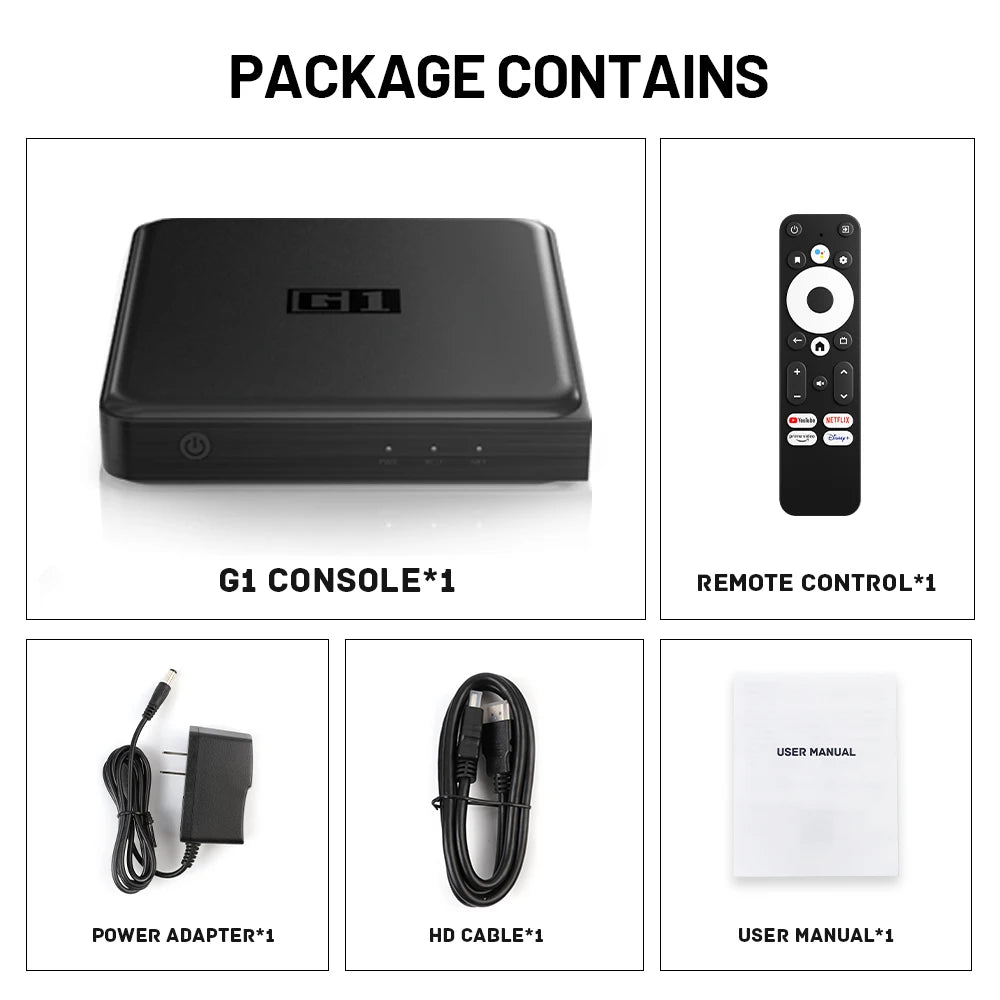 KINHANK G1 Android TV Box With Netflix 4K Ultra HD Google Certified Dolby Vision HDR10+  4G 32G WiFi6 Streaming Media Device