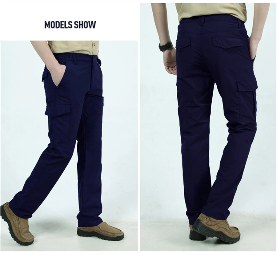 2025 Outdoor Waterproof Tactical Cargo Pants Men Breathable Summer Casual Army Military Long Trousers