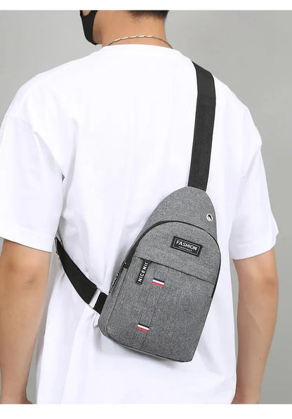 Chest Bag Men's One Shoulder Crossbody Bag Large Capacity Outdoor Sports