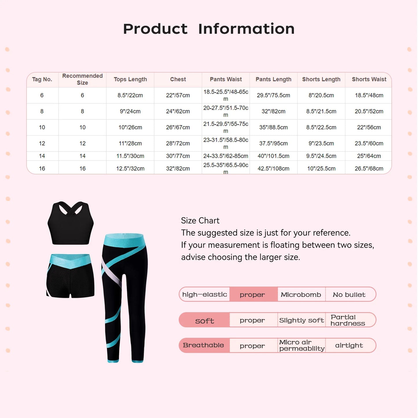 Kids Girls 3 Pcs Athletic Tracksuits Ballet Dance Yoga Sportswear Sports Bra Shorts with Leggings Tumbling Ice Skating Sets