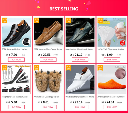 Business Leather Shoes Moccasin Shoes Breathable Men's Casual Loafers Comfortable Shoes for Men Summer Men's Sneakers