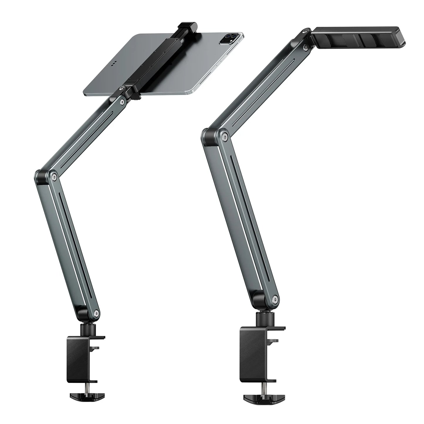 Foldable Bed/Desk Arm Mount Tablet Holder 360° Rotation Adjustable Aluminum Alloy Tablet Stand for IPad iPhone 4-12.9Inch Device