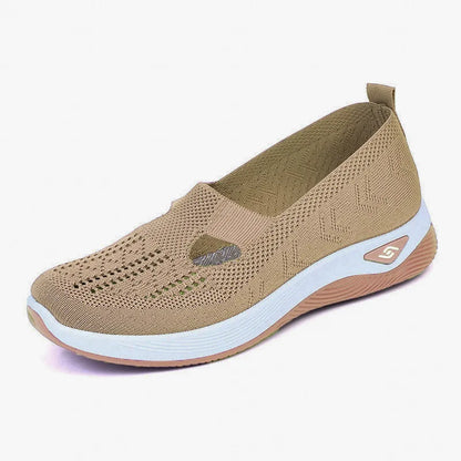 Women's New Summer Shoes Mesh Breathable Sneakers Light Slip on Flat Platform Casual Shoes