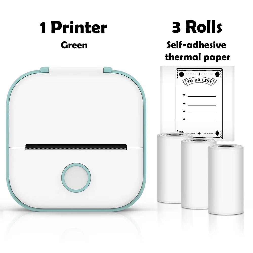 Phomemo T02 Mini Thermal Printer Wireless Mini Pocket Printer, Adhesive Sticker Printer for DIY, Journal, Student Birthday Gift