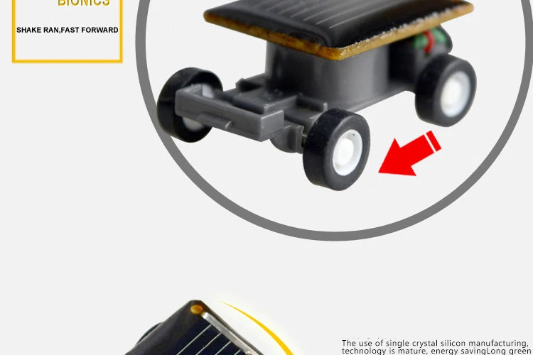 Solar Power Mini Sports Car Smaller Toy Car Educational Gadget Kids Gift Funny Racer