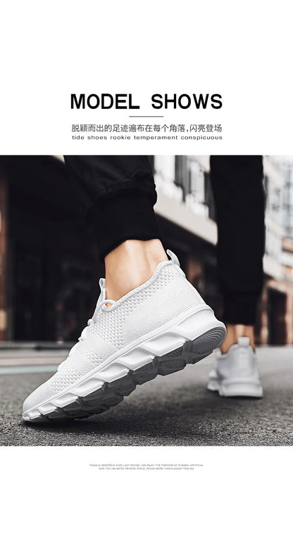 Men's casual sports shoes breathable summer light Soft sole comfort outdoor running shoes