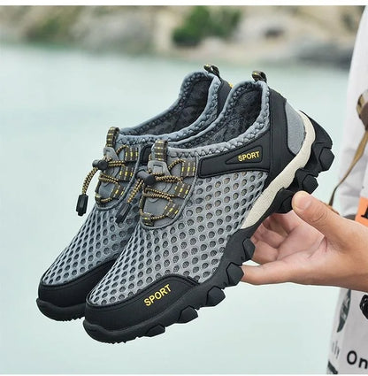 Summer Men's Mesh Sports Shoes Fashion Mountaineering Breathable Lightweight Anti Slip Shoes