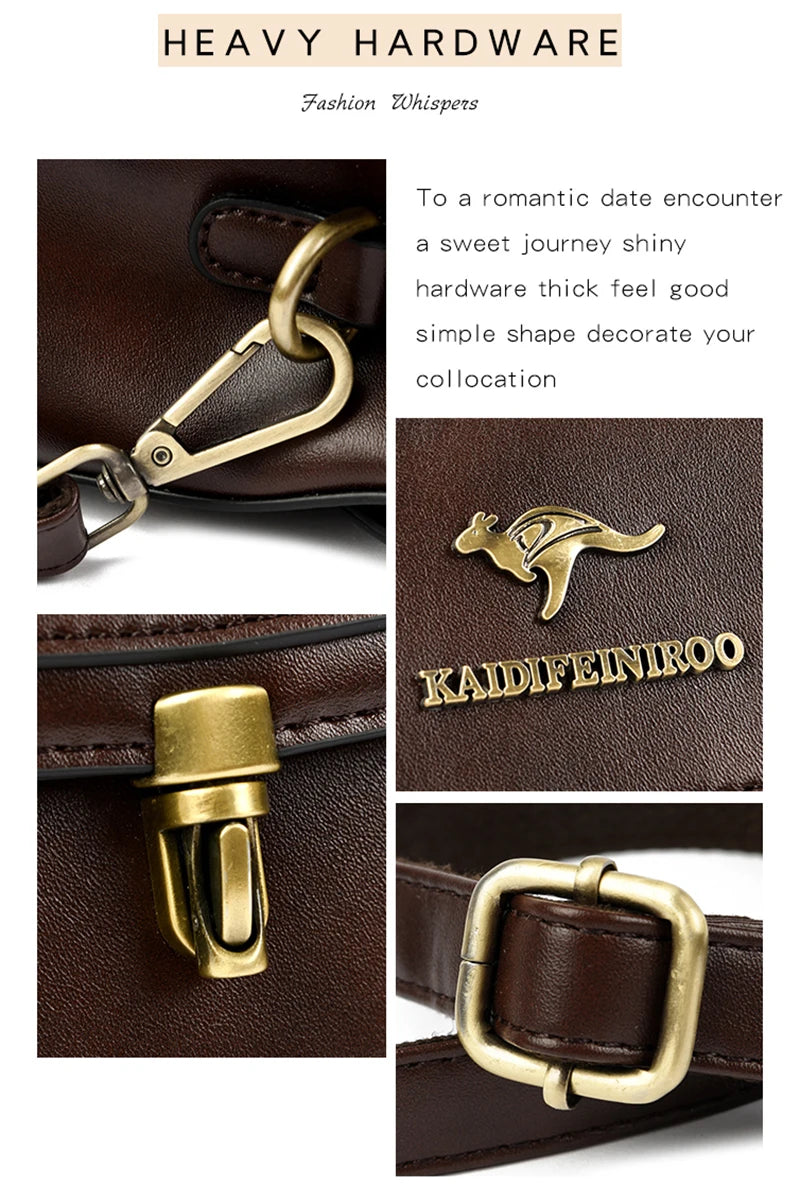 Premium Leather Crossbody Shoulder Bag – Elegant Designer Handbag for Women