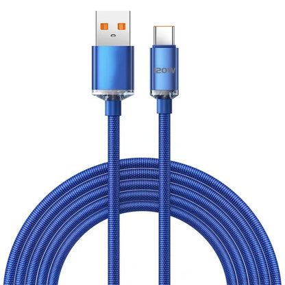120W 6A USB Type C Cable For Xiaomi 13 Samsung S23 Realme Mobile Phone Fast Charge USB C Cables Type C Quick Data Charger Wires