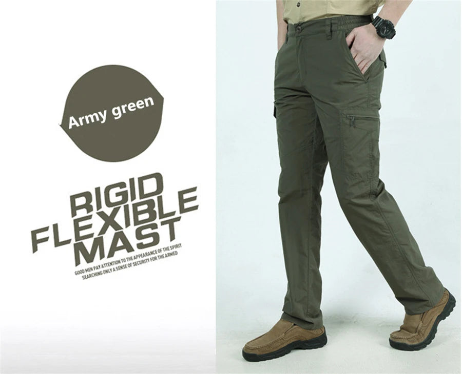 2025 Outdoor Waterproof Tactical Cargo Pants Men Breathable Summer Casual Army Military Long Trousers