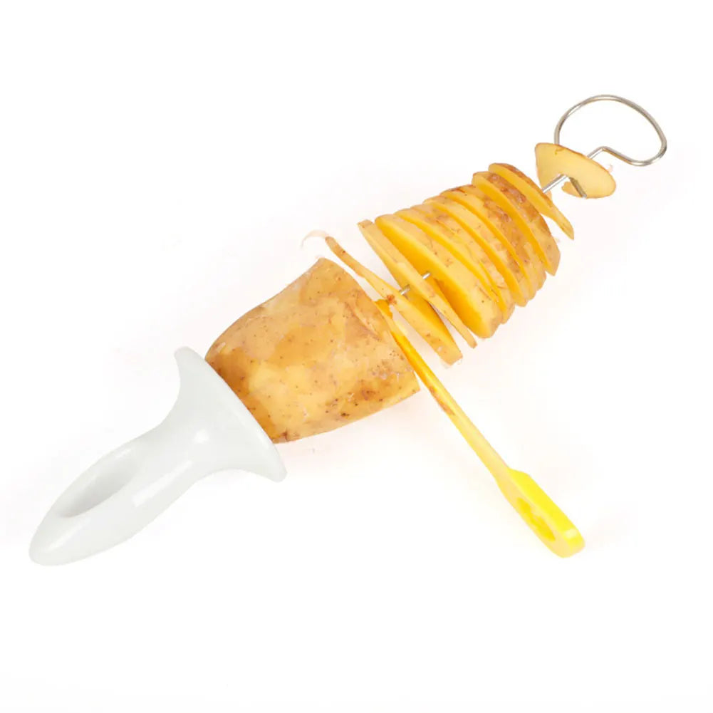 Stainless Steel Plastic Rotate Potato Slicer Twisted Potato Spiral Slice Cutter Creative Vegetable Tool Kitchen Gadgets