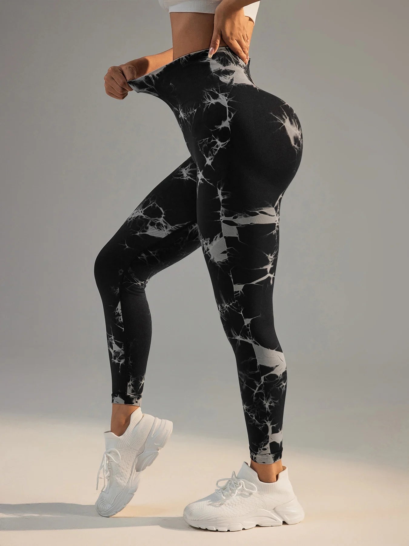 New Tie-Dye Yoga Pants – Seamless High Waist Push-Up Leggings for Women