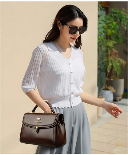 Premium Leather Crossbody Shoulder Bag – Elegant Designer Handbag for Women