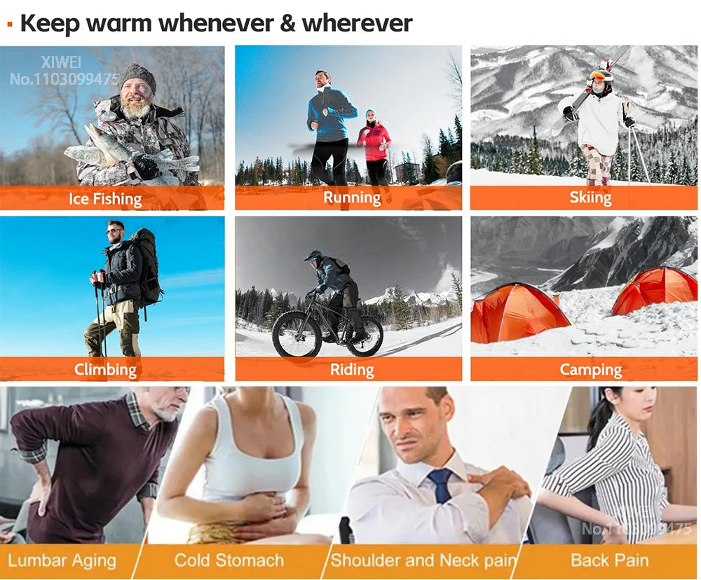 21 Areas Heated Jacket Men Warm Vest USB Self Heating 2025