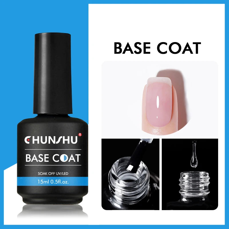 CHUNSHU 6 IN 1 Extension Gel 15ML Builder Nail Gel In A Bottle Semi Permanent Rubber Base Coat Self-leveling UV Construction Gel