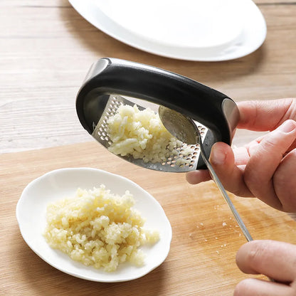 Stainless Steel Garlic Press Manual  Mincer Chopping