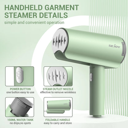 1000W Portable Handheld Garment Steamer – Foldable & Powerful