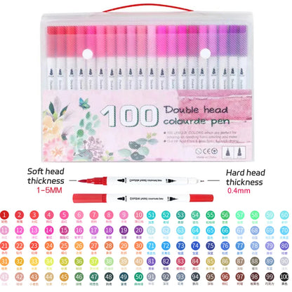 12-262 Colores Double Pen Tip Markers Brush Pens Set Painting Highlighter School Art Supplies for Artist Stationery