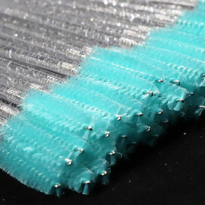 CNKESS 50pcs Disposable Eyelash Brushes Extension Crystal Eyebrow Brush
