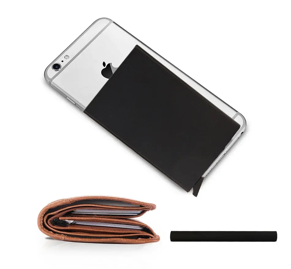 Rfid Credit Card Holder Metal Thin Slim Smart Wallet Men Women Wallets Pop Up Minimalist Small Black Purse Mini Walets for Men