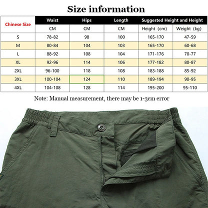 2025 Outdoor Waterproof Tactical Cargo Pants Men Breathable Summer Casual Army Military Long Trousers