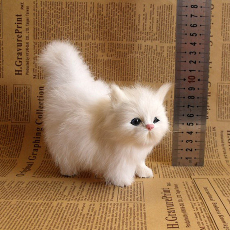 Cute Simulation Cat Plush Toys Soft Stuffed Kitten Model Fake Cat Realist Animals For Kids Girls Birthday Valentine's Day Gift