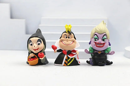 Q Version Anime Figure Queen Maleficent Evil Jasmine Rapunzel Kawaii Action Figure Collection Model Toys Kids Christmas Gift