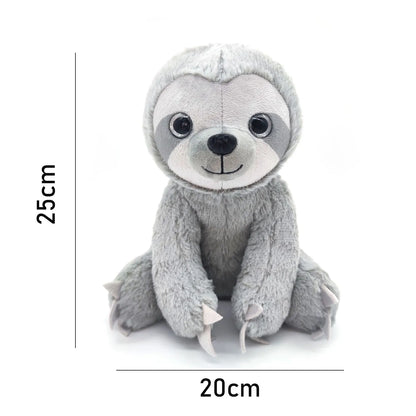 Beautiful sloth simulation plush toy 25 cm sloth doll gift cloth doll holiday birthday gift brown grey sloth for boy girl
