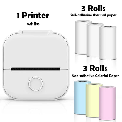 Phomemo T02 Mini Thermal Printer Wireless Mini Pocket Printer, Adhesive Sticker Printer for DIY, Journal, Student Birthday Gift