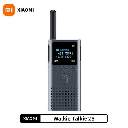 XIAOMI Walkie Talkie 2S 1.77"Color Screen 4W Power 120-hour Standby Dual Mode 5km Call Distance IP54 Outdoors Security Intercom