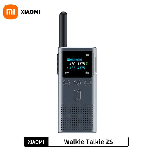 XIAOMI Walkie Talkie 2S 1.77"Color Screen 4W Power 120-hour Standby Dual Mode 5km Call Distance IP54 Outdoors Security Intercom