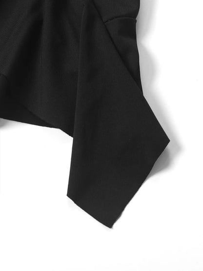 Mini Dress Women Summer New Black Sleeveless Strap Backless Folds Bodycon Split Dress Streetwear Elegant Party A-LINE Dress