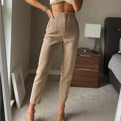 TRAF Fashion Office Wear High waist Pants for Women Formal Pants Office outfits