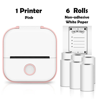Phomemo T02 Mini Thermal Printer Wireless Mini Pocket Printer, Adhesive Sticker Printer for DIY, Journal, Student Birthday Gift