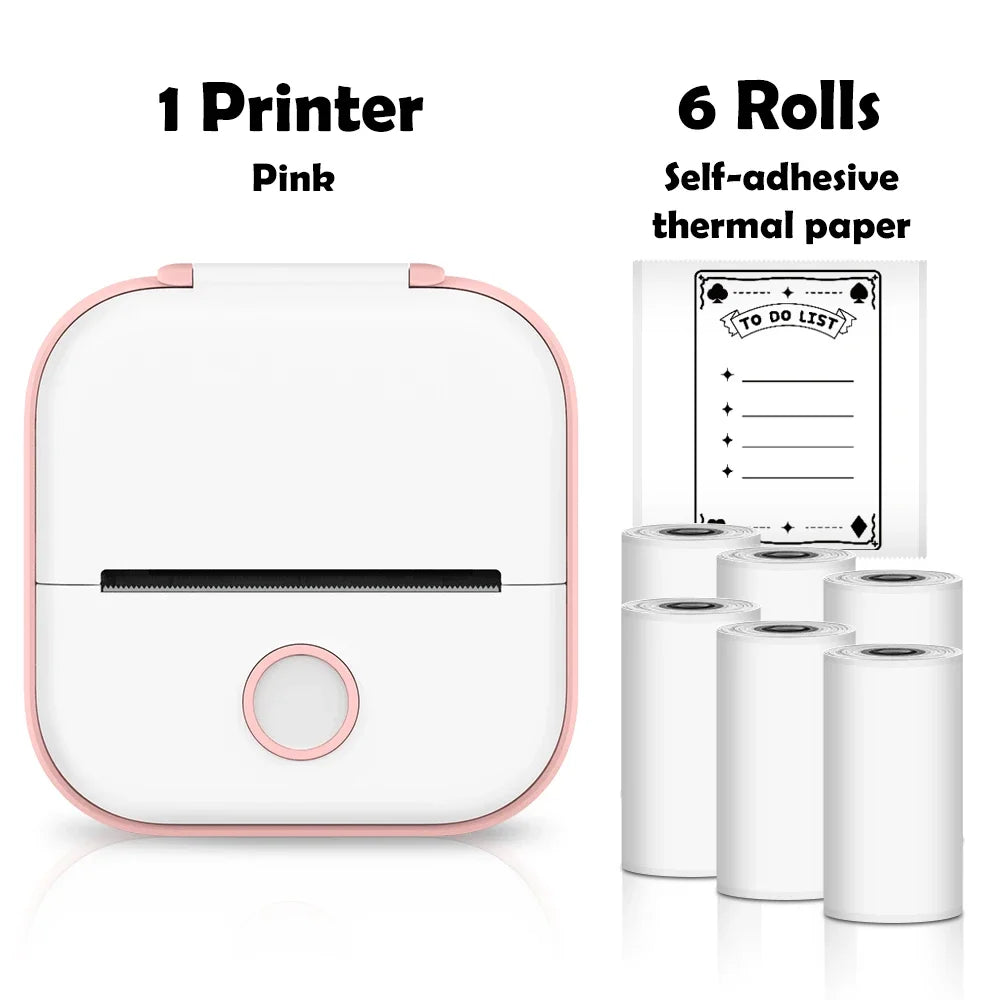 Phomemo T02 Mini Thermal Printer Wireless Mini Pocket Printer, Adhesive Sticker Printer for DIY, Journal, Student Birthday Gift