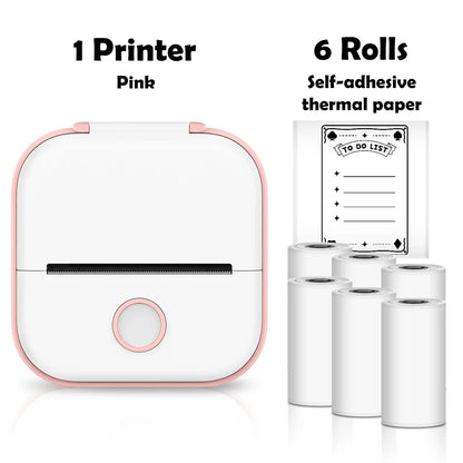 Phomemo T02 Mini Thermal Printer Wireless Mini Pocket Printer, Adhesive Sticker Printer for DIY, Journal, Student Birthday Gift