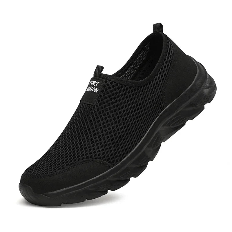Men Summer Casual Shoes Men Mesh Breathable Outdoor Non Slip Sports Shoe Slip on Loafers for Men Plus Size 38-46