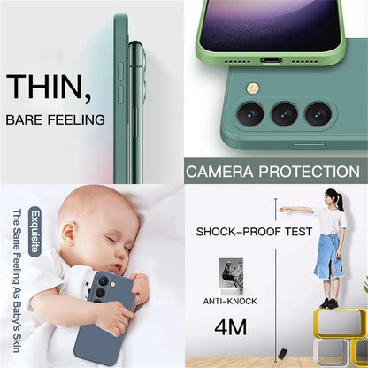 luxury Liquid Silicone Case for Samsung S25 S24 Galaxy S20 S21 S22 S23 FE Plus Note10 20 A52 A31 A41 A71 A51 A72 A70 A50 Coque