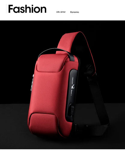 Desinger Multifunction Anti-theft USB Shoulder Crossbody Bag Travel Sling Pack Messenger Pack Chest Bag Male Luxury Brand Men