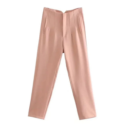 TRAF Fashion Office Wear High waist Pants for Women Formal Pants Office outfits