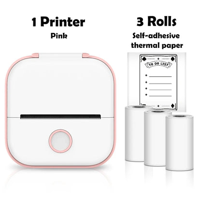 Phomemo T02 Mini Thermal Printer Wireless Mini Pocket Printer, Adhesive Sticker Printer for DIY, Journal, Student Birthday Gift